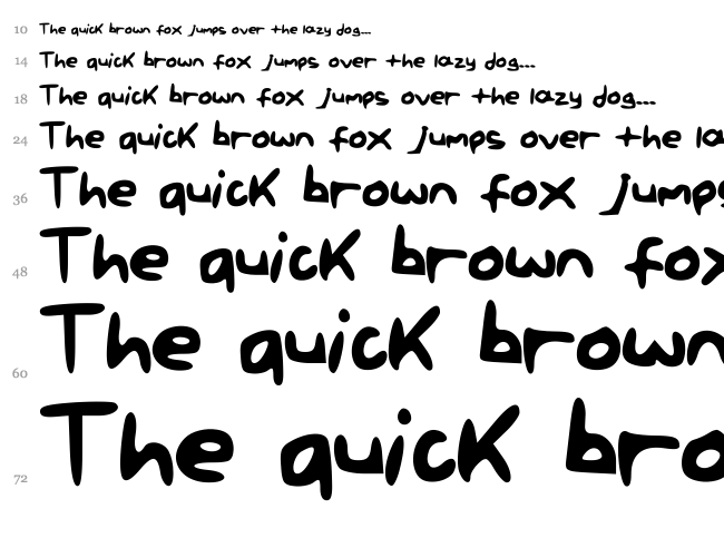 Paint Letters font waterfall