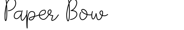 Paper Bow font