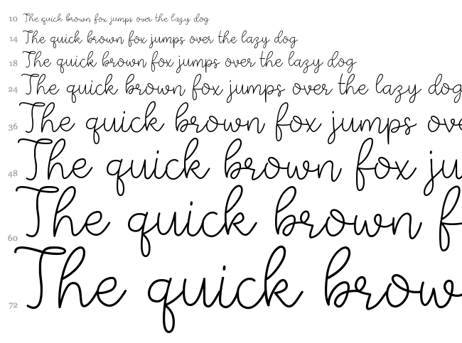 Paper Bow font waterfall