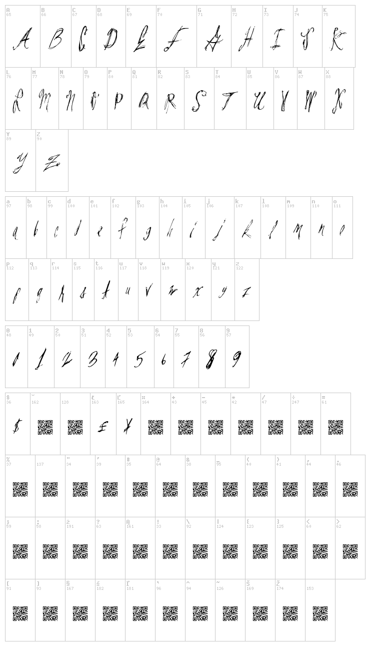 Paris Label font map