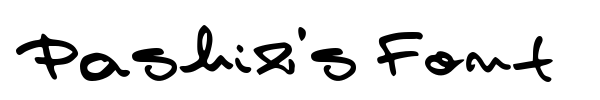 Pashiz's Font font preview