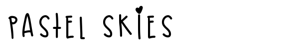 Pastel Skies font