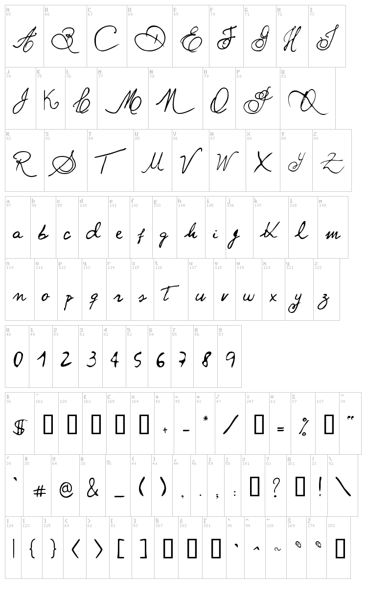 Paulinho Pedra Azul font map