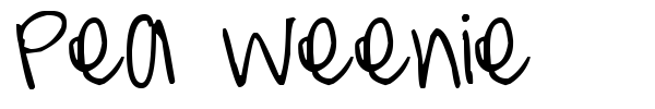 Pea Weenie font