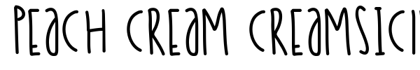 Peach Cream Creamsicles font preview
