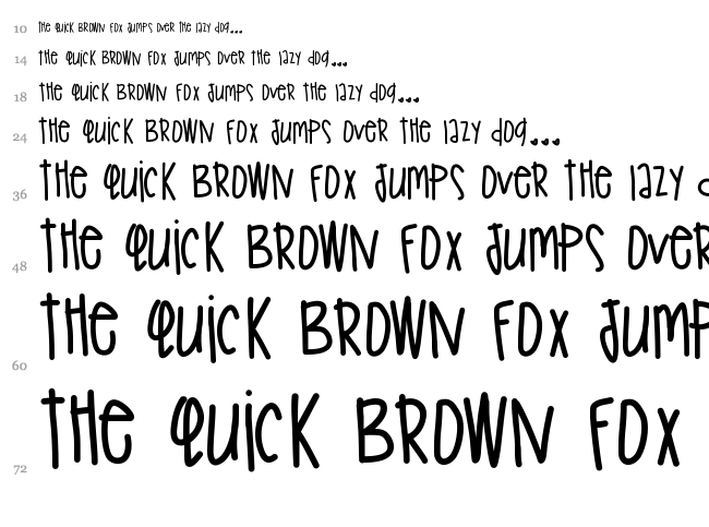 Peach Jamz font waterfall