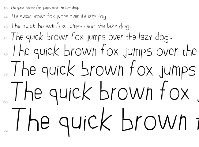 Pencil Case font waterfall