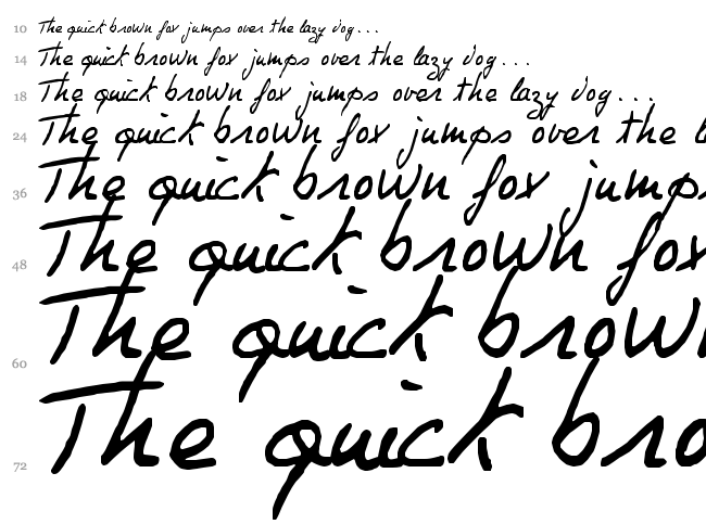 Philing font waterfall