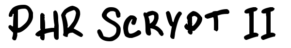 PHR Scrypt II font