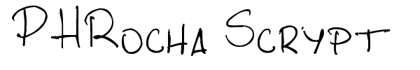 PHRocha Scrypt font