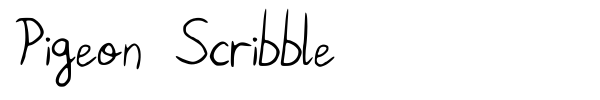 Pigeon Scribble font preview
