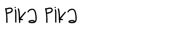 Pika Pika font