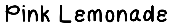 Pink Lemonade font