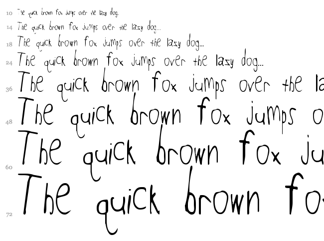Pizza is my Favorite font waterfall