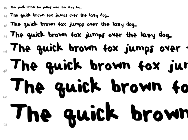 PomLimeade font waterfall