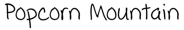 Popcorn Mountain font preview