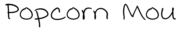 Popcorn Mountain font preview