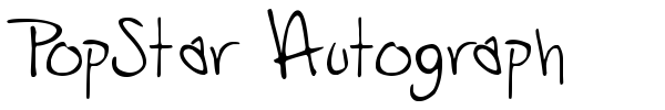 PopStar Autograph font preview