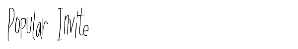 Popular Invite font