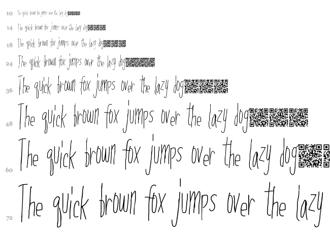 Popular Invite font waterfall