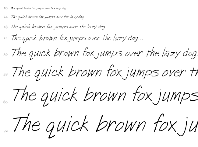 Post Note font waterfall