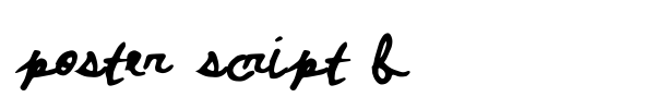 Poster Script B font