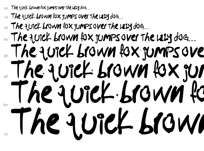 Potato Farmer font waterfall