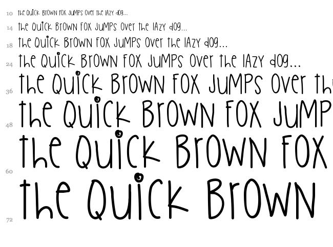 Potion Fushia font waterfall