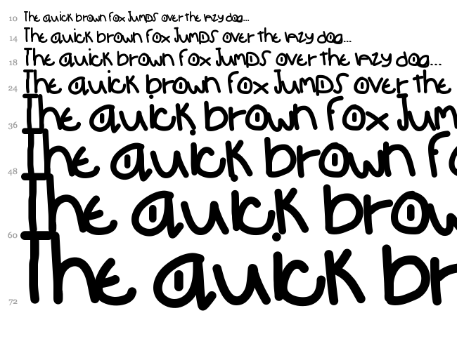 Pow font waterfall