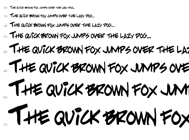 PP Handwriting font waterfall
