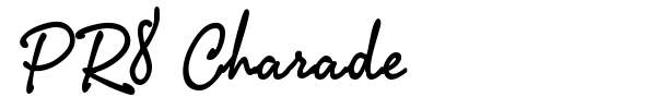 PR8 Charade font