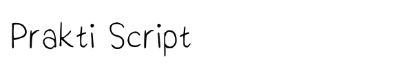 Prakti Script font