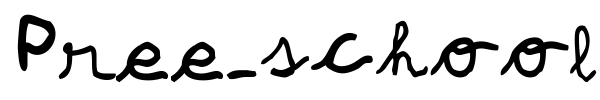 Pree-school font