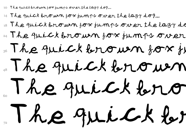 Pree-school font waterfall