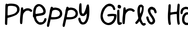 Preppy Girls Handwriting font preview