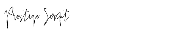 Prestige Script font