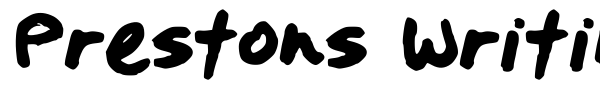 Prestons Writing font