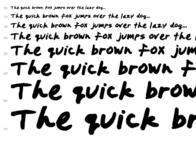 Prestons Writing font waterfall