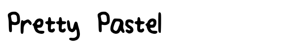 Pretty Pastel font