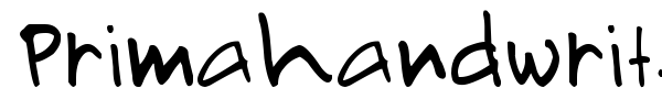 Primahandwrite font