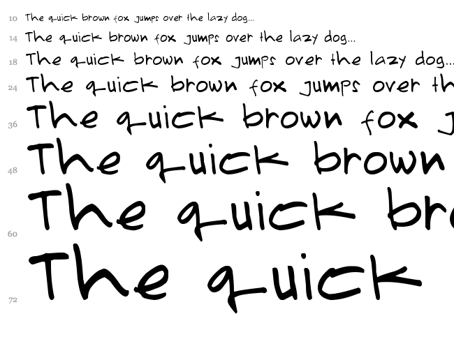 Primahandwrite font waterfall