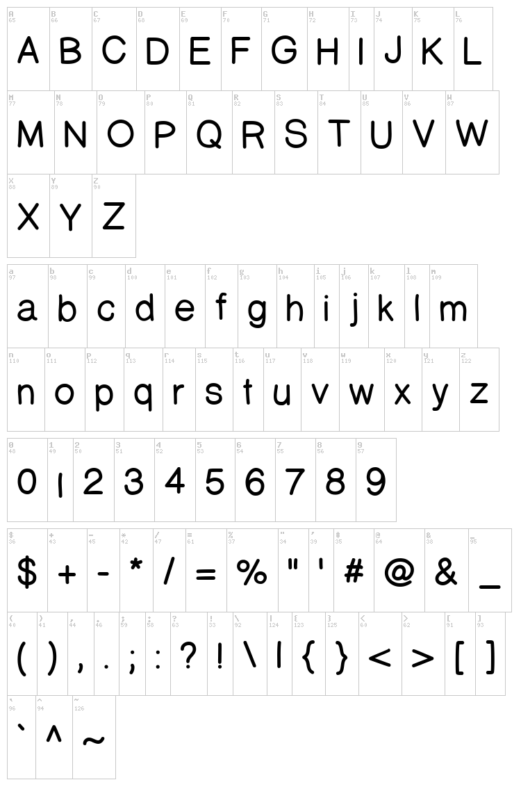 Prinsesst?rta font map