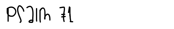 Psalm 71 font