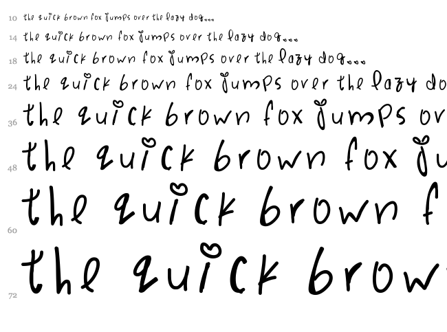 Punch Drunk Love font waterfall