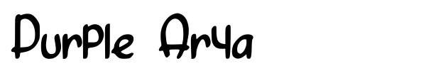 Purple Arya font