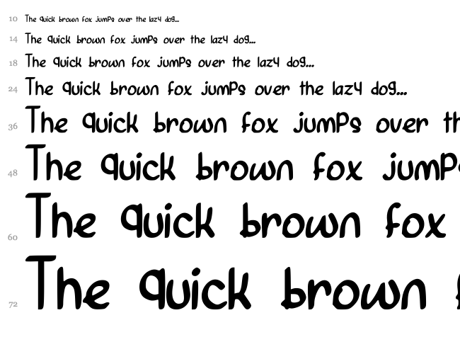 Purple Arya font waterfall