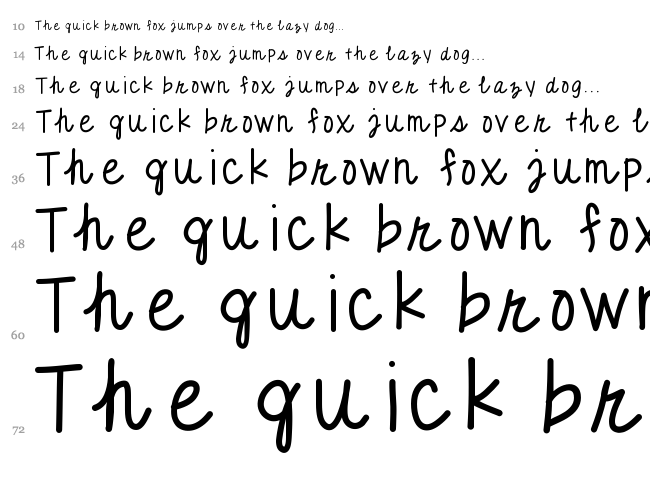 Purplelace font waterfall