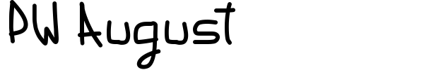 PW August font