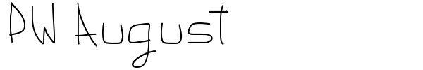 PW August font preview