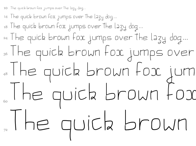 PW August font waterfall